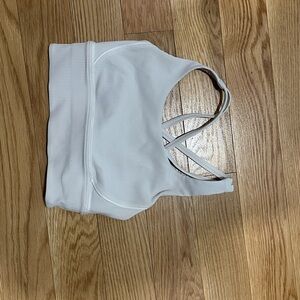 Ribbed Pale Pink Sports Bra